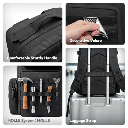 TILYMOL Military Tactical Backpack for Men & Women, 30L Assault Pack - color: Black Camo, size: 30L