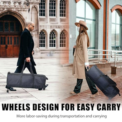 EASTROCK Drum Hardware Bag with Wheels Drum Stand Accessory Bag,Black - color: black, size: with Wheels