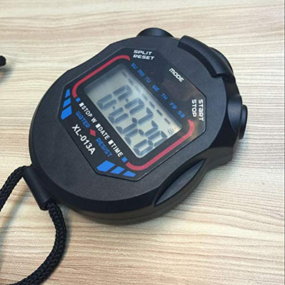 XL-013 Multifunction Electronic Sports Stopwatch Timer Water Large Handheld Timer Stop Watch for Sports Fitness and Referees (Black)