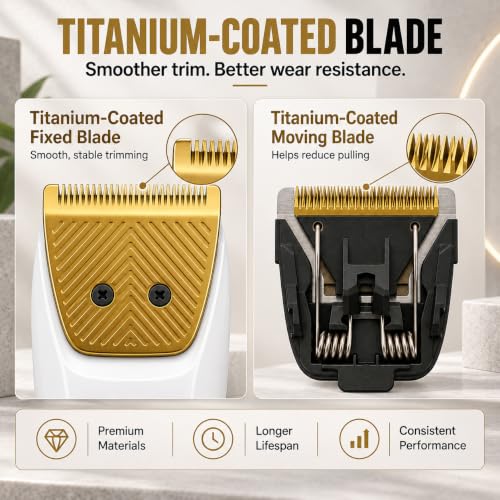 2 Pack Trimmer Replacement Blades compatible with Manscaped Lawn Mower 5.0 - color: 2 packs Gold Blade