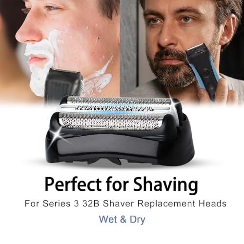 21B S3 Wet and Dry Replacement Heads for All Series 3 Electric Shavers 3040s 300s 310s 3080s Models, Compatible with Shaver Part 21B, for 21b Foil & Cutters Razor Accessories. - size: 21B - Pack