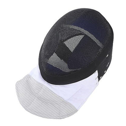 Fencing Mask, Fencing Protective Helmet with Padded Bib for Beginners Practice and Competition (M)