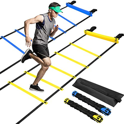 Sosation 20Ft Agility Ladder Adjustable Speed Ladder with Carry Bag