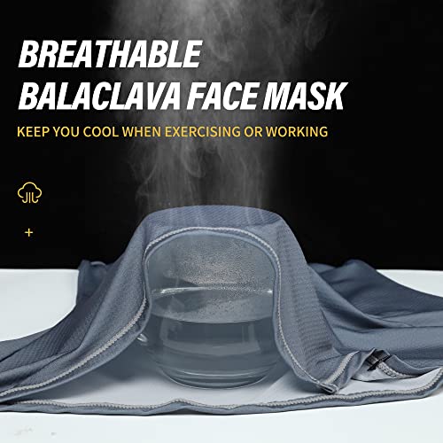Balaclava Summer Protection Face Mask Breathable Motorcycle Hood Helmet Liners Outdoor Cycling Hiking Sports - color: Light Grey.