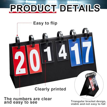 Yeaqee 1 Pcs Flip Score Keeper with Bag, Sports