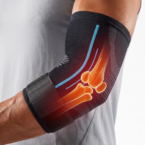 Tennis Elbow Brace for Men & Women, Elbow Compression Sleeve for Tendonitis - style: Blue-L