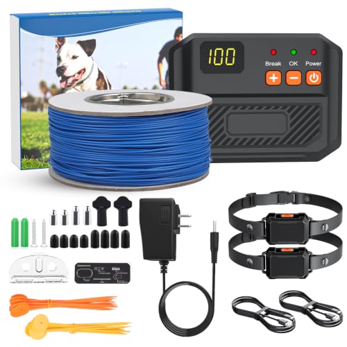 AOZOOM Electric Fence for Dog,2026 Underground Dog Fence System,2 x Collar - color: for 2 dogs