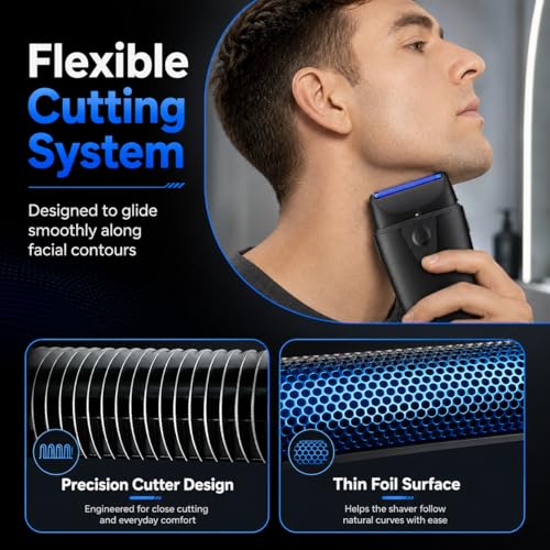 Replacement Foil Blade Compatible with BaBylissPRO UV Metal Single Shaver - color: Black-2 Packs