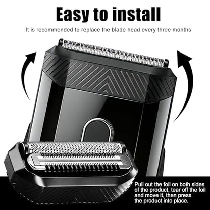 Heads Shavers for MANSCAPED The Handyman Compact Face Shaver, 2 Count - color: Black/The Handyman Compact Face Shaver Head
