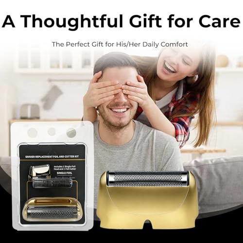 2-Pack Replacement Head Foil for BaBylissPRO UV Single Foil shaver - color: Single-Gold
