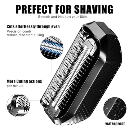 Head Shavers for MANSCAPED The Handyman Compact Face Shaver Head - color: Black/Hm-1pack