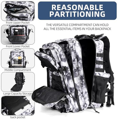 gracedon Tactical Backpack - Military Molle Bag 3 Days Pack for men and Women Large Assault Rucksack 25-45L (45L-gray) - color: 45l-gray