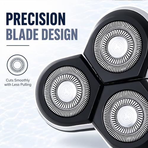 RQ12 Replacement Shaver Head Compatible with Philipss Norelcos RQ11 RQ10 Sensotouch 3D 1260X RQ1250 RQ1295 RQ1180 Arcitec Razor Shaving Unit Triple 3D