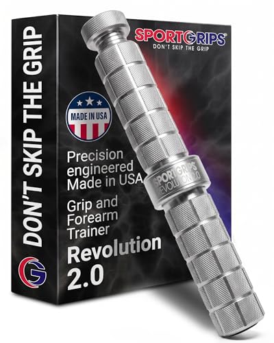 Sidewinder Revolution 2.0 Adjustable Grip Trainer, USA Made - color: Silver