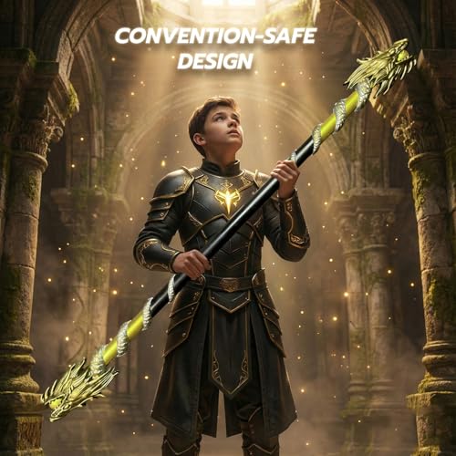 Fang Foam Prop Set for Cosplay, Display & LARP, Non-Functional Costume Accessory Designed for Role Play - style: Divine Quarterstaff