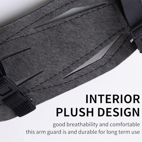 11.2in Long/6.7in Short Armguard Professional Competition Archery Bow Range with 4-Strap/2-Strap Buckles Shooting Practice Guard Nylon Carbon Forearm Protector Arm Guard - size: Black Long