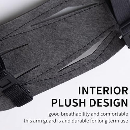 11.2in Long/6.7in Short Armguard Professional Competition Archery Bow Range with 4-Strap/2-Strap Buckles Shooting Practice Guard Nylon Carbon Forearm Protector Arm Guard - size: Black Long