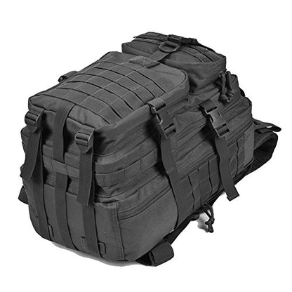 REEBOW GEAR Tactical Backpack for Men Army Molle Military Style Assault Pack Bug Bag Backpacks Daypack (34L Black) - color: 01 Black