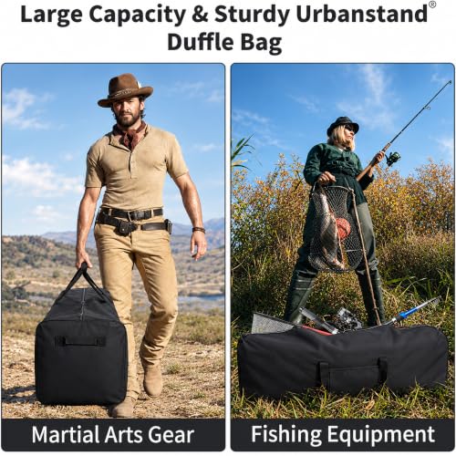 Urbanstand 48 Inch Travel Duffle Bag Extra Large Sport Equipment Duffel Bags with 2-way Lockable Zippers (Black) - color: Black, size: 48 Inch