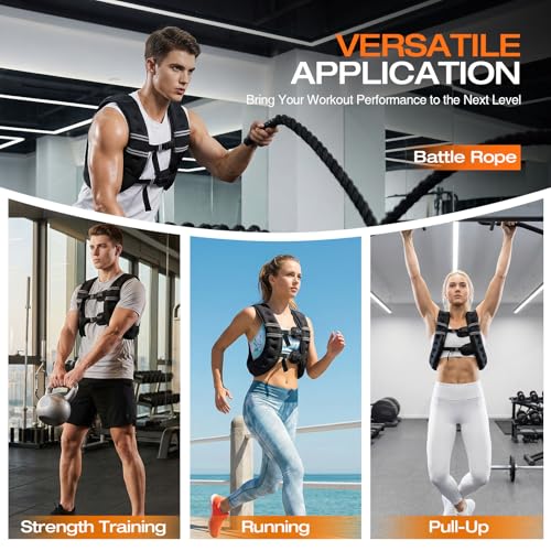 Weighted Vest for Women Men, Weight Vest for Walking, Adjustable Weight Training Vest for Workout, Running, Exercise