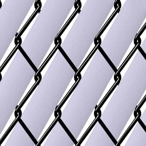 Chain Link Fence Tape,250ft×1.85in, Fence Privacy Strip,One Hole Punch&200 Fasteners，Suitable for Terraces, Patio, Gates, Swimming Pool, White - color: white