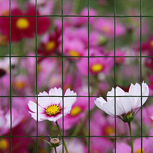 16GA PVC Green 24in x50ft-3in x 2in Welded Wire Mesh Garden Economy Fence - color: Green, size: 24"x50\'-3"x2" 16GA