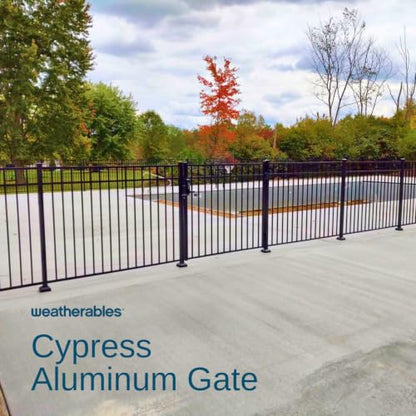 Weatherables Cypress Aluminum Gate Kit – DIY Kit for Backyard and Garden Fencing, Made with Durable Powder-Coated Aluminum that Combats Rust, Fading, and Corrosion (4’ Wide Gate Kit) - size: Cypress 4' Wide Gate Kit