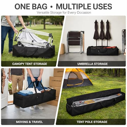 1 Pcs 96 x 8 x 8 Inch, 103 L Large Storage Duffle Bag Black - color: Black, size: 96 x 8 x 8 Inch, 103 L