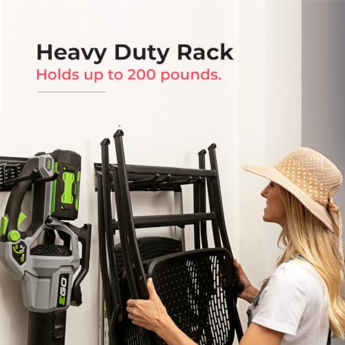 TIDYME Garage Tool Organizer Wall Mount, 32", 2 Racks 4 Hooks, 200 lbs - size: 32" with 2 Racks & 4 Hooks
