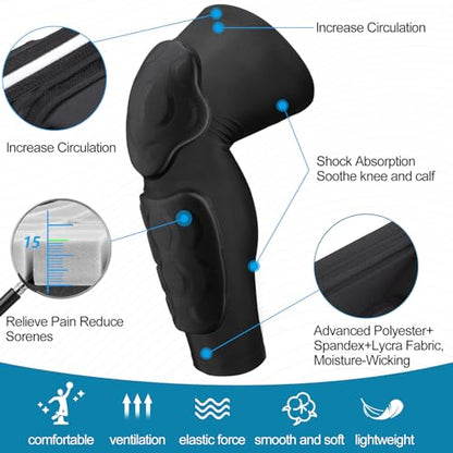 13MM Knee Pads with Shin Guard Pads,Calf Pads Protector, Padded Compression Leg Sleeve for Football, Baseball, Rugby, Basketball Soccer Volleyball for Adult - size: X-Large