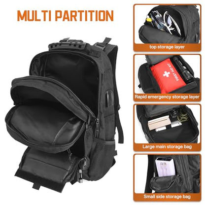 gracedon Military Tactical Backpack for Men and Women Fitness Hiking Black4 - color: Black-4