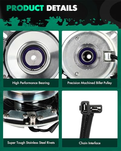 SCITOO Electric Lawnmower PTO Clutch Fit for John Deere AM126100 - style: Push