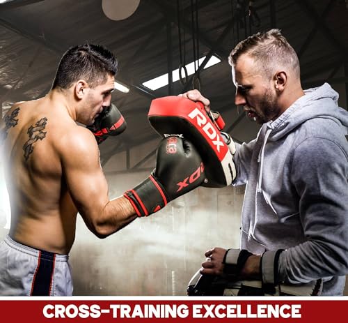 RDX Muay Thai Pad for Training, Curved Kickboxing Kicking Strike Shield, Coaching Kick Boxing, MMA, Martial Arts, Karate, Taekwondo, Punching, Foot, Knee and Elbow Target - color: Blue