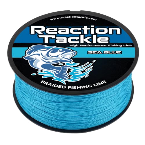 Reaction Tackle Braided Fishing Line, Pro Grade Braid, Fresh and Saltwater - color: Sea Blue, size: 6 Lb (150 Yards)