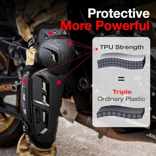 Scoyco Motorcycle Knee and Elbow Pads CE Level 1 Shin Guard Protective Gear