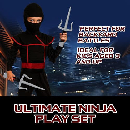 Liberty Imports 2 PCS Plastic Toy Ninja Sai Weapons for Kids Pretend Play Costume Accessories - Children Imaginative Play and Cosplay