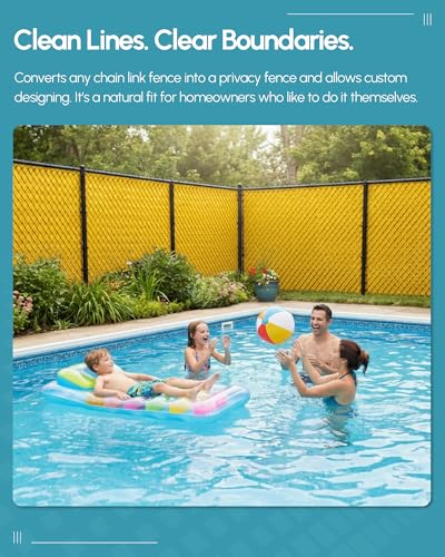 Pexco Privacy Slats for Chain Link Fence, 250 Ft, Yellow - color: Yellow