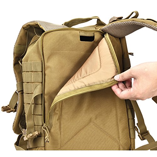 REEBOW GEAR Travel Tactical Backpack Outdoor 3 Day Rucksack Bag for Men - color: 01 Tan