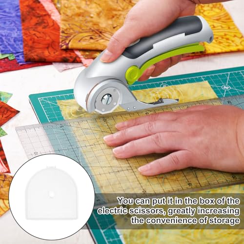 4Pcs Tungsten Steel Replacement Blades for Cordless Electric Scissors - Universal Suitable for RC2600K, WX2300 (Paper, Plastic, Carpet Cutting) with Protective Cover
