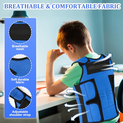 Weighted Vest for Kids,Neoprene Compression Vest - color: Blue, size: M