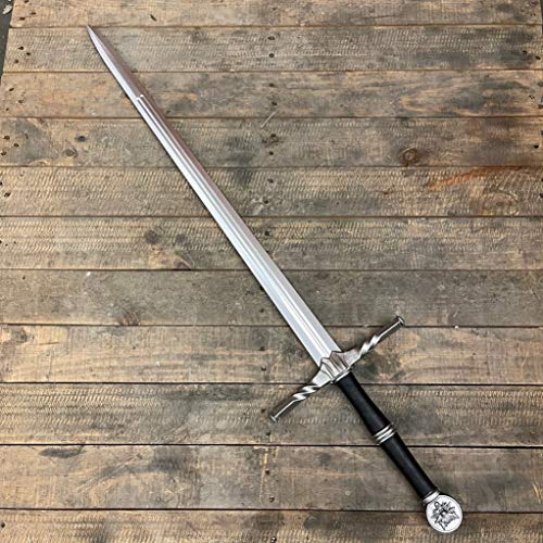 41 inch Medieval Foam Sword - Two Hand Sword for Witcher Hunting - color: Steel