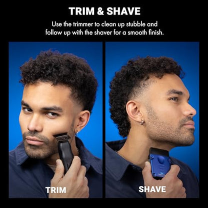 BaBylissPRO High-Performance Compact LO-PROFX Shavers for Men - color: Blue, style: Shaver and Base