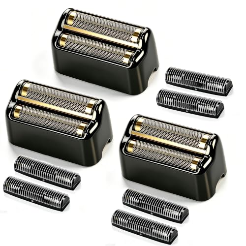 Shaver Replacement Foil & Cutters compatible with BaBylissPRO Double FXFS2(3PC Black) - color: 3PC Black