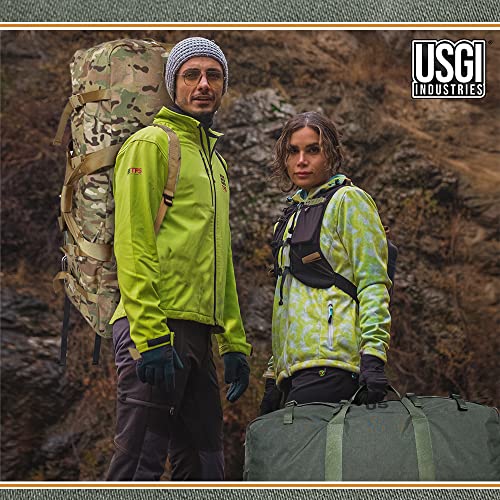 USGI Industries Military Style Deployment Duffel Bag for Camping, Hiking & Travel - color: Sage