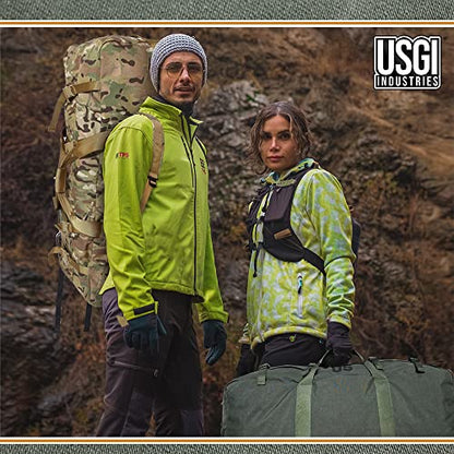 USGI Industries Military Style Deployment Duffel Bag for Camping, Hiking & Travel - color: Sage