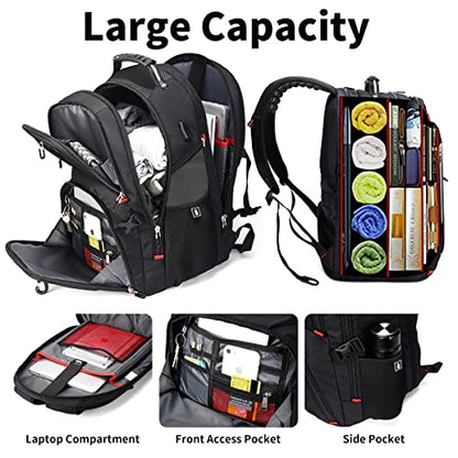 SHRRADOO Extra Large Travel Laptop Backpack for Men, Work College Backpacks - color: Grey