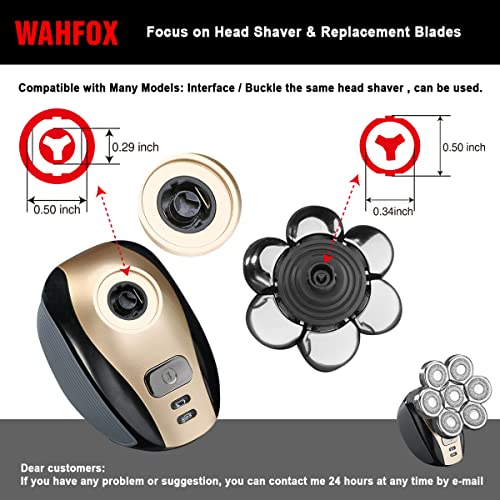Universal 7 Blades Head Shaver Replacement Heads for Mainstream Shaver Brands, Eelectric Shaver Replacement Replacement Blades (7D Silver) - color: 7d Silver