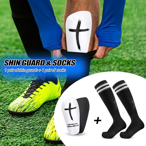 TOMIYO Soccer Shin Guards with Socks Kids 10-12 Calf Protective Equipment - color: White, size: Small