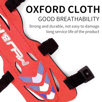 11.2in Long/6.7in Short Armguard Professional Competition Archery Bow Range with 4-Strap/2-Strap Buckles Shooting Practice Guard Nylon Carbon Forearm Protector Arm Guard - size: Red Long