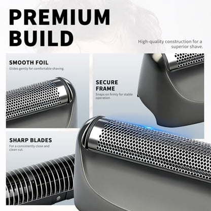 Grey Foil & Cutter Compatible with BaBylissPRO UVFOIL Single 2pcs - color: Grey-2pcs